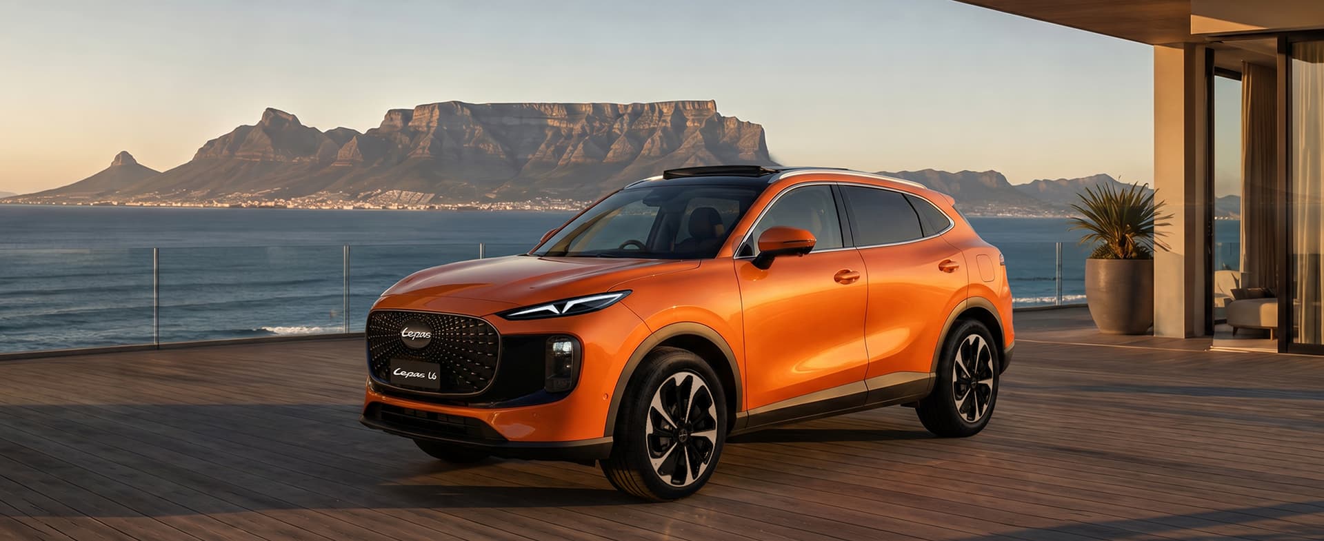 Orange LEPAS L6 overlooking Table Mountain